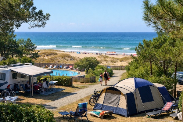 Camping le long de la c&ocirc;te